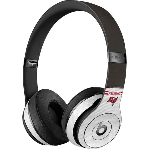 NFL Tampa Bay Buccaneers White Striped Beats Solo 3 Wireless Skin